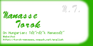manasse torok business card
